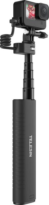 Actual product image Telesin Power grip selfie stick (With power bank) TE-CSS-001
