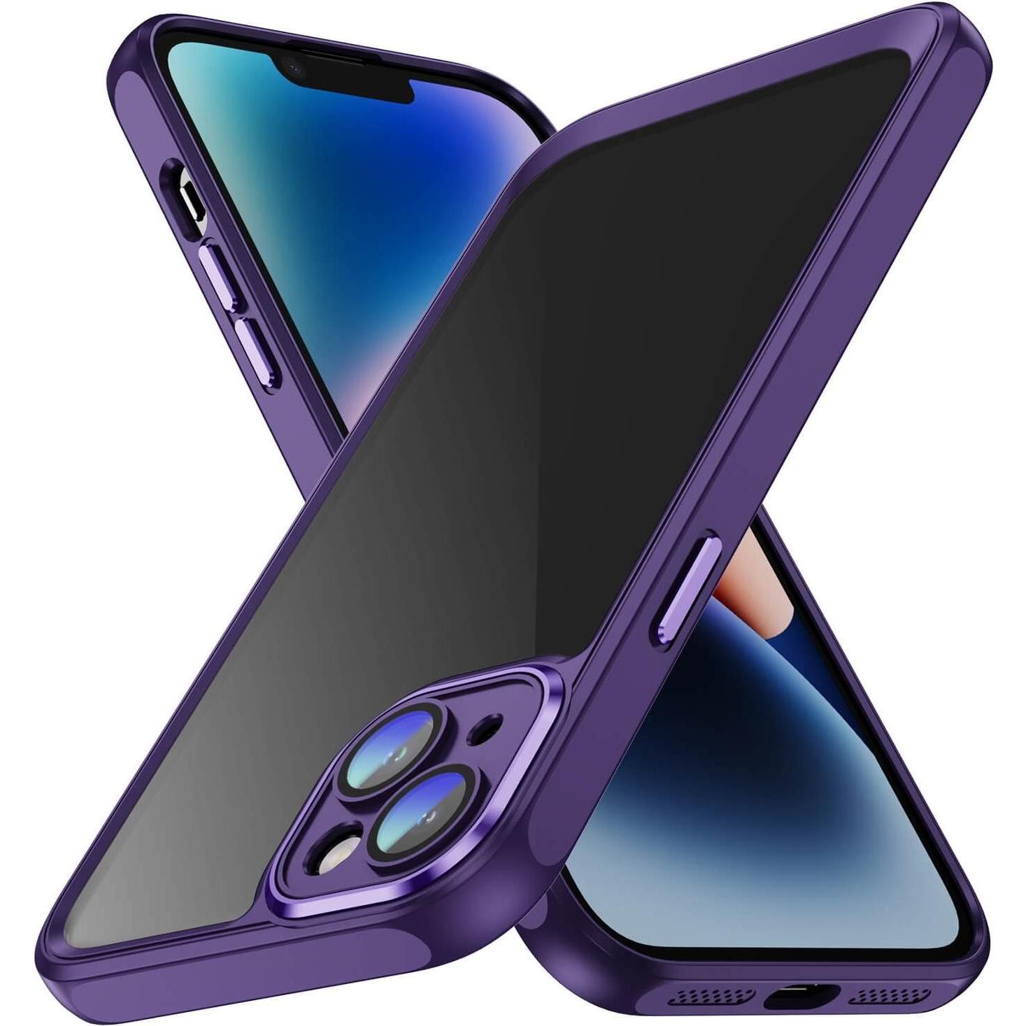 Cover-Discount iPhone 15 Plus - Hülle mit Kameraschutz violett (Apple iPhone 15 Plus), Smartphone Hülle, Violett