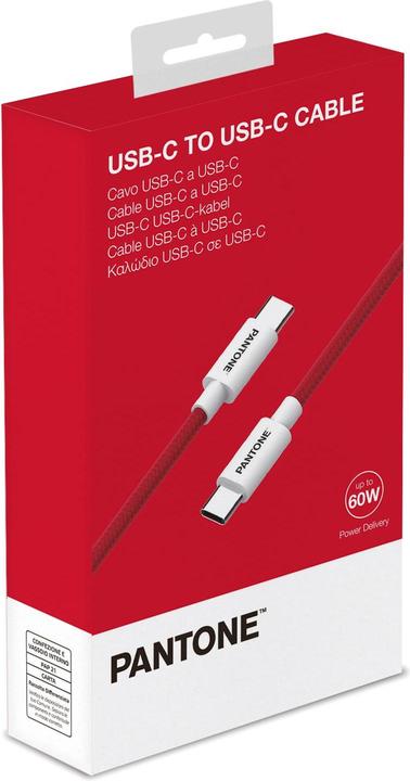 Produktbild Celly PANTONE USBC USBC RED CABLE PT-CTC002-5R1 (1.50 m, 60 W)