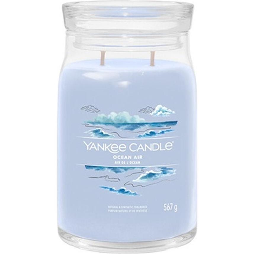 Yankee Candle Blu Candela Profumata, Duftkerze Ocean Air Signature Large Jar