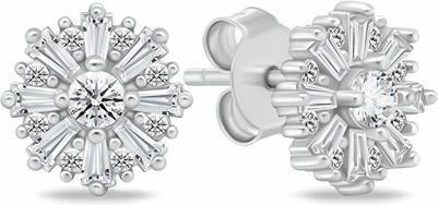 Produktbild Brilio Silver - Silver flower earrings with pearl EA1082WR