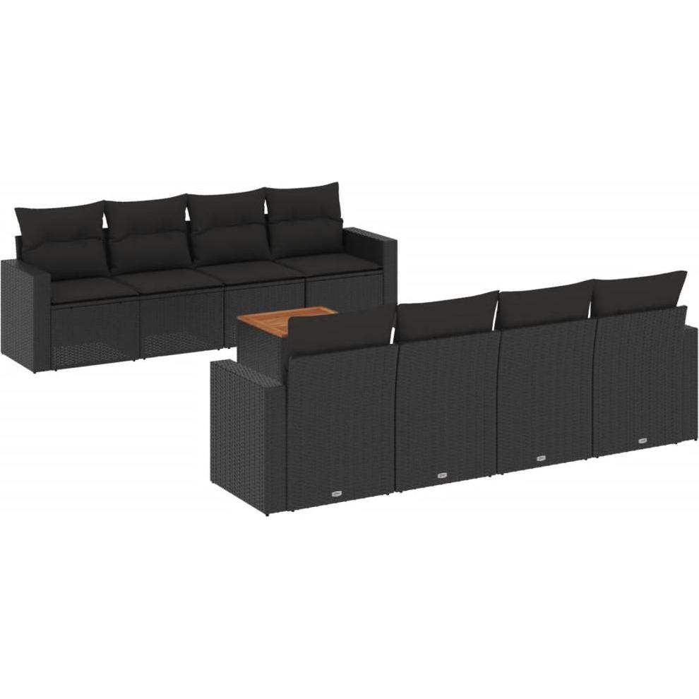 VidaXL, Gartenlounge, 10-tlg. Garten-Lounge-Set mit Kissen