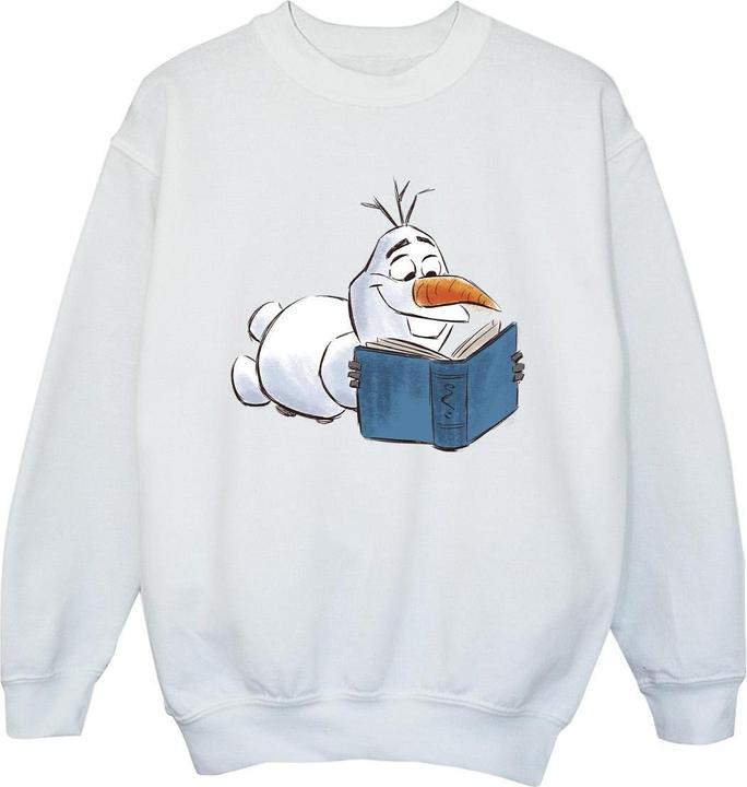 Actual product image Disney Girls Frozen Olaf Reading Sweatshirt (116)
