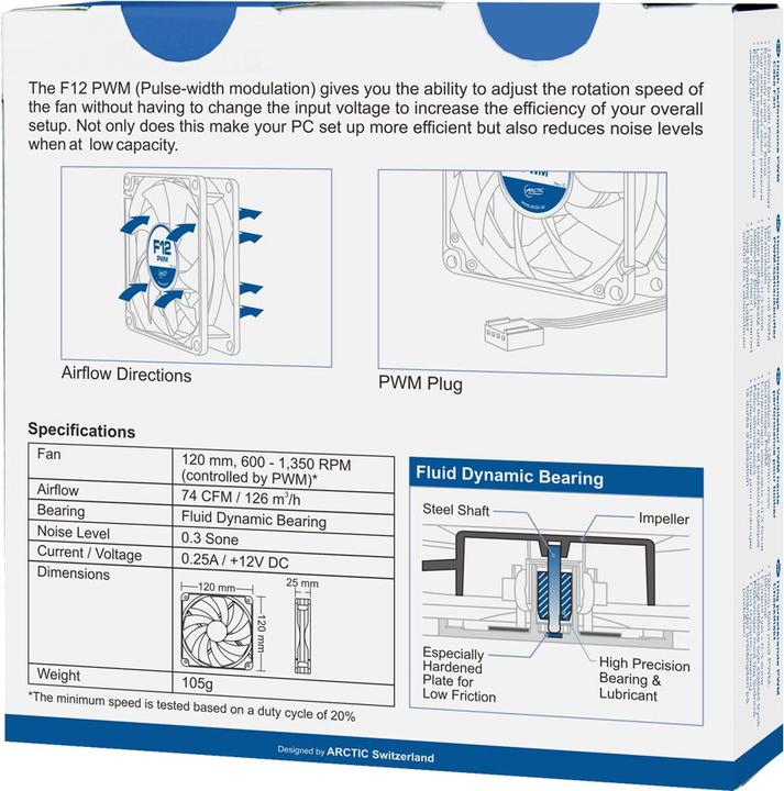 Produktbild Arctic F12 Pwm (120 mm, 1 x)