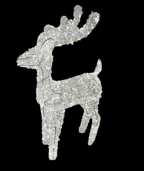 Actual product image GuGus LED Rentier weiss Outdoor aus Metall mit 500 LED Micro Light Grösse 30x15x60cm