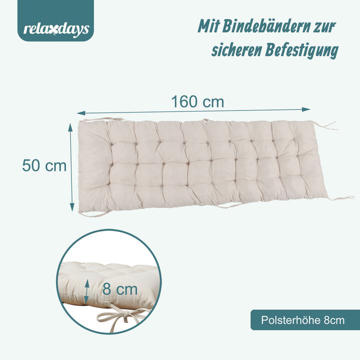 Image du produit Relaxdays coussin de banc
