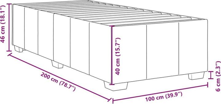 Produktbild VidaXL Bo x springbett mit Matratze 100 x 200 cm Stoff (100 x 200 cm)