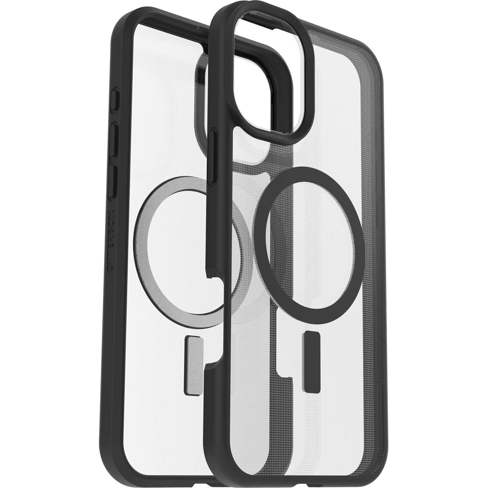 OtterBox React mit MagSafe (Apple iPhone 16 Plus), Smartphone Hülle, Transparent, Schwarz