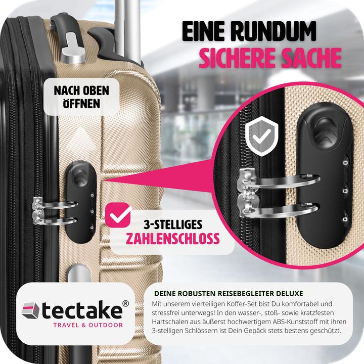 Actual product image tectake Suitcase set 4-piece lightweight hard shell (106 l)