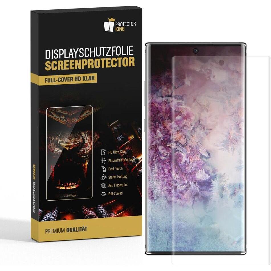 Protectorking 4x Premium Displayschutzfolie 3D KLAR (4 Stück, Samsung Galaxy Note 10 Plus), Smartphone Schutzfolie