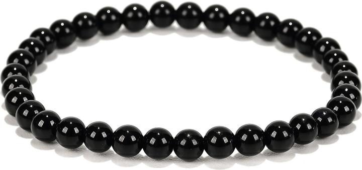 Actual product image Leyda Bracelet gemstone children (14 cm, Onyx genuine gemstone)