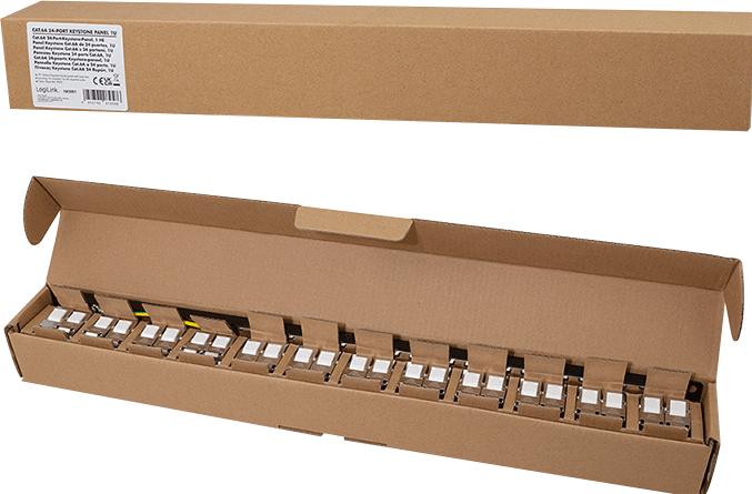 Immagine prodotto LogiLink Modulares 24-Port Cat.6A Keystone Patchpanel, 1 HE, 19" Einbau, PrimeLine