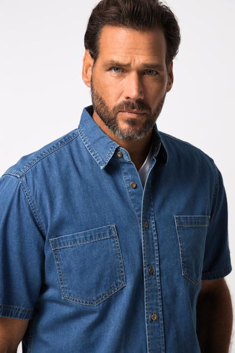 Immagine prodotto JP1880 Denimhemd, Denim, Halbarm, Modern Fit Passform, Kent Kragen, bis Gr. 8XL (3XL)