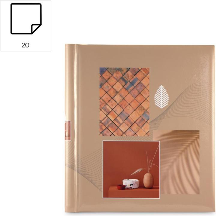 Actual product image Hama Singo II" self-adhesive album, 28x31 cm, 20 white pages, terracotta (10 x 15 cm)