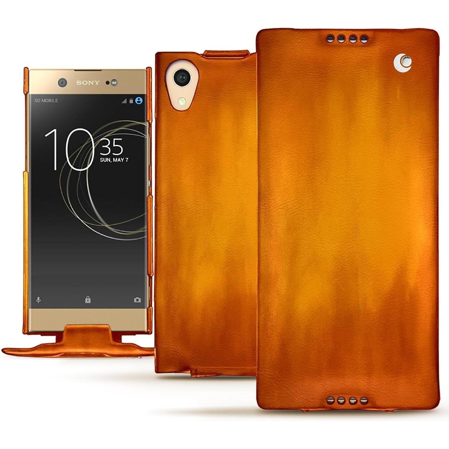 Thumbnail - Noreve Lederschutzhülle vertikal (Sony Xperia XA1 Ultra), Smartphone Hülle, Orange