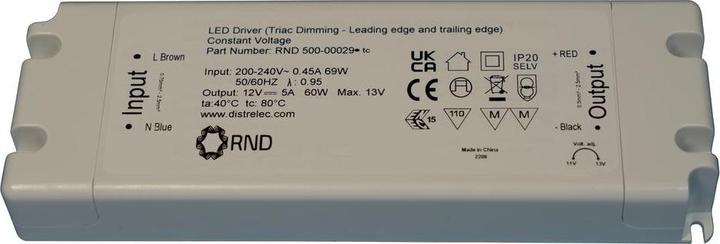 Image du produit RND Driver de LED, Triac Dimmable CV, 60W 2.5A 24V IP20