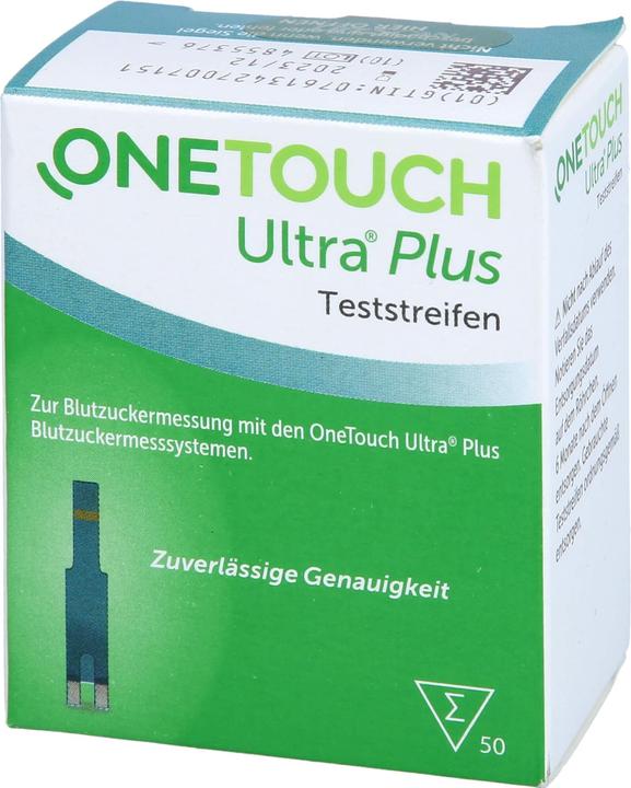 OneTouch Ultra Plus test strips for blood glucose measurement, 50 test strips (Test strips)