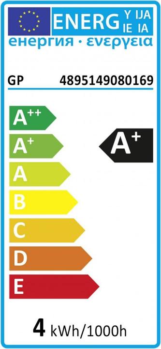 Energy Label GP Lighting LED reflector GU10, glass, 4 W (080169-LDCE1) (GU10, 3.10 W, 230 lm, 1 x, F)