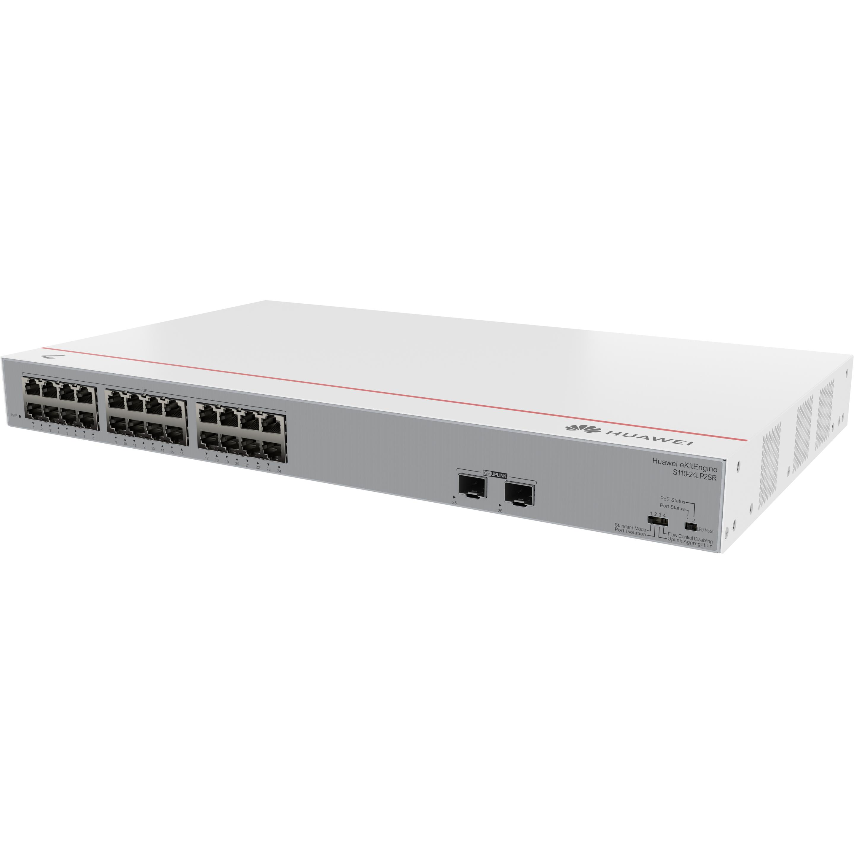 Huawei Ekit Switch S110-24LP2SR (24 Ports), Netzwerk Switch, Grau