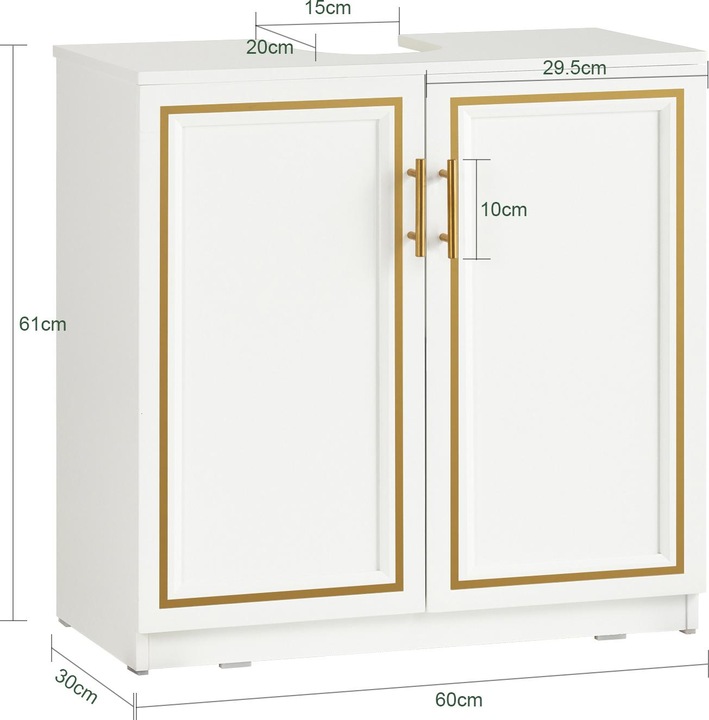 Actual product image SoBuy Waschbeckenunterschrank (60 x 61 x 30 cm)