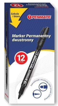 Image du produit Penmate Doppelseitiger schwarzer Marker (12 Stück) (12x)