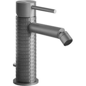 Gessi, Badarmatur, 316 Meccanica Bidet-Einhebelmischer, Perlator mit Kugelgelenk, mit Ablaufgarnitur 1 1/4, Ausla