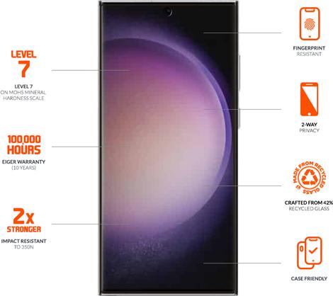 Actual product image Eiger Mountain Glass Black Edge (1 pcs., Samsung Galaxy S24 Ultra)