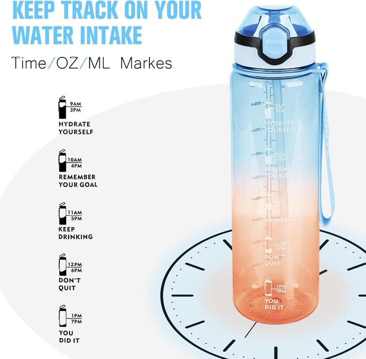Image du produit ASMI Trinkflasche mit Zeitmarkierung (1 l)