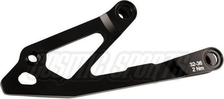 e*13 achterplaat onderarm SRS+, 36-40 T., zwart