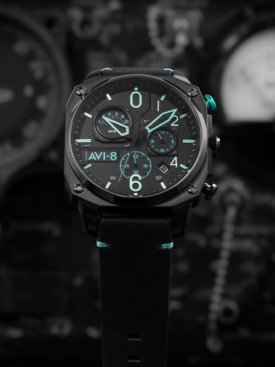 Actual product image AVI-8 AV-4052-05 Lafayette Chronograph 45mm 5ATM (Chronograph, 45 mm)