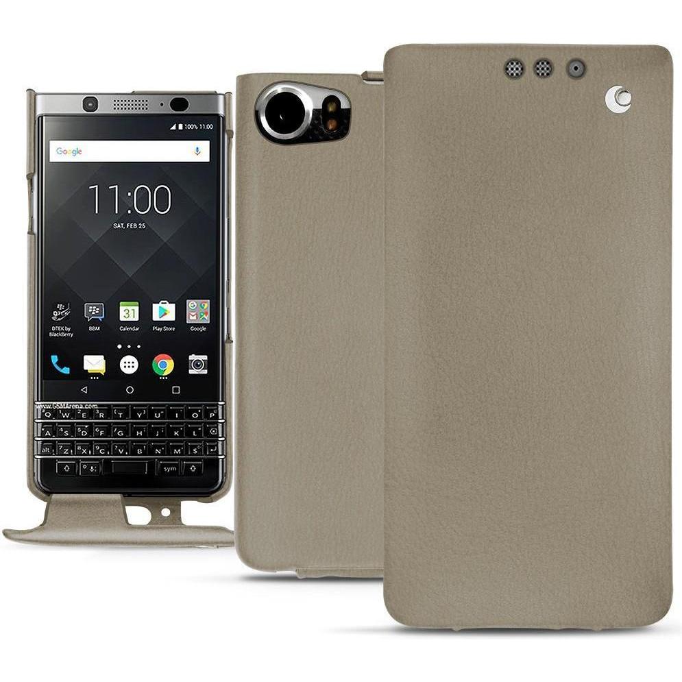 Noreve Lederschutzhülle vertikal (Blackberry KEYone), Smartphone Hülle, Beige