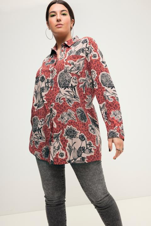 Immagine prodotto Studio Untold Camicia dal taglio squadrato con stampa floreale, collo da camicia e maniche lunghe (46, 48)