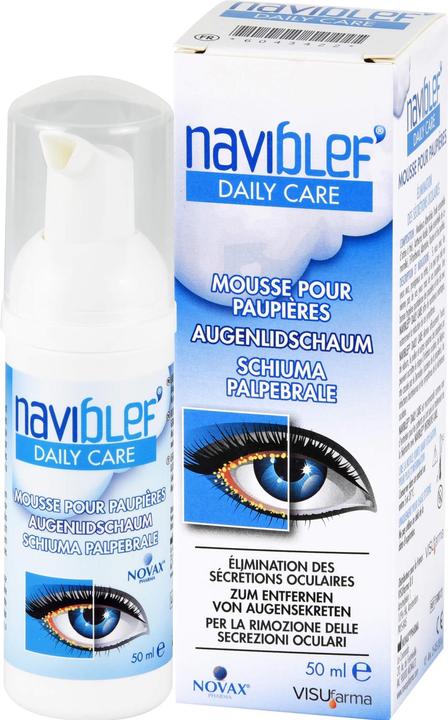 Actual product image VISUfarma Naviblef Daily Care Eyelid Foam, 50 ml Foam (Eye care gel, 50 ml, Day)