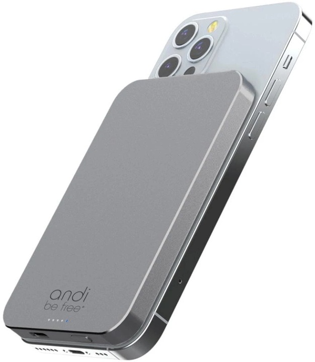 Produktbild Andi be free MagPowerbank 5000 mAh - magnetische Powerbank (5000 mAh, 15 W, 18.50 Wh)