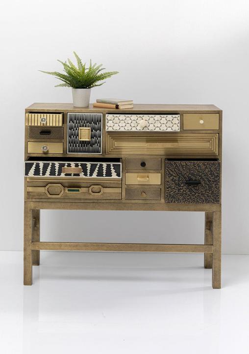 Immagine prodotto Kare Design Cassettone Chalet Gold 13 cassetti (110 x 105 cm)