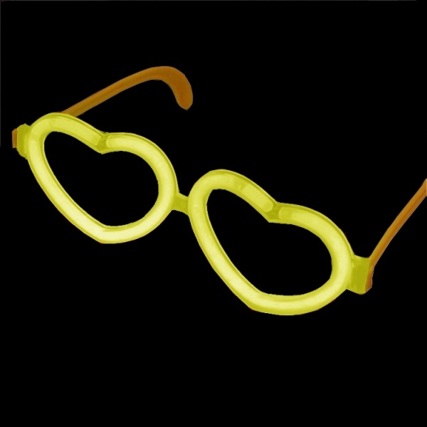 Produktbild Knicklichter 1 Leuchtherzbrille in Gelb
