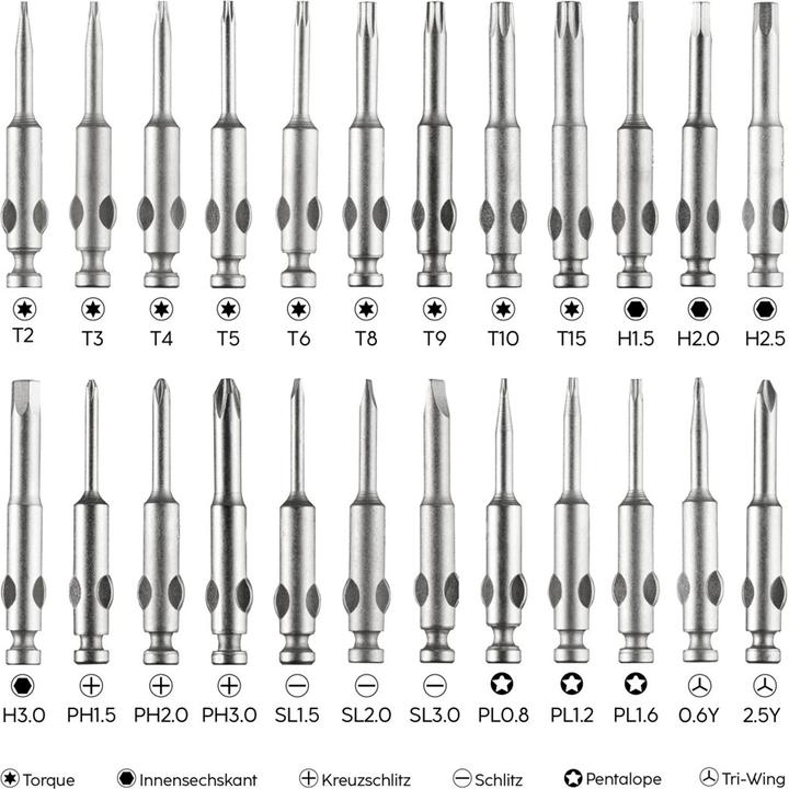 Actual product image Hama Mini screwdriver set (Torq, 5-Lobe (Pentalobe), Tri-wing)