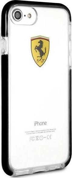 Produktbild Ferrari hard case FEGLHCP7BK iPhone 7/8 SE2020 shockproof transparent black (Apple iPhone 7, Apple iPhone 8, Apple iPhone SE)