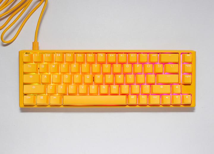 Actual product image Ducky One 3 Yellow SF Gaming Keyboard, RGB LED - MX-Black (US) (USA, Cable)