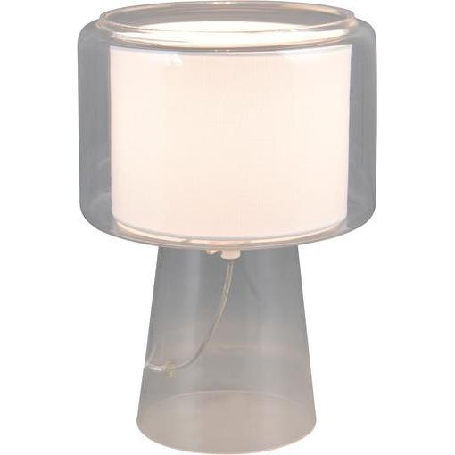 Trio, Lampada da tavolo, 519900152 Rocka E14 Tischleuchte ⌀20cm Transparent Klar
