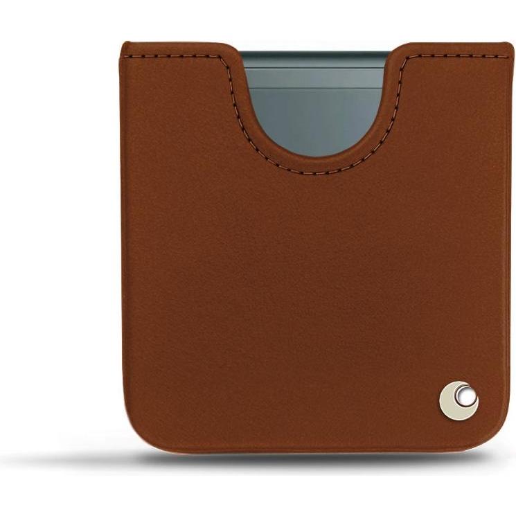 Noreve Lederschutzhülle Samsung Galaxy Z Flip3 (Samsung Galaxy Z Flip3), Smartphone Hülle, Braun