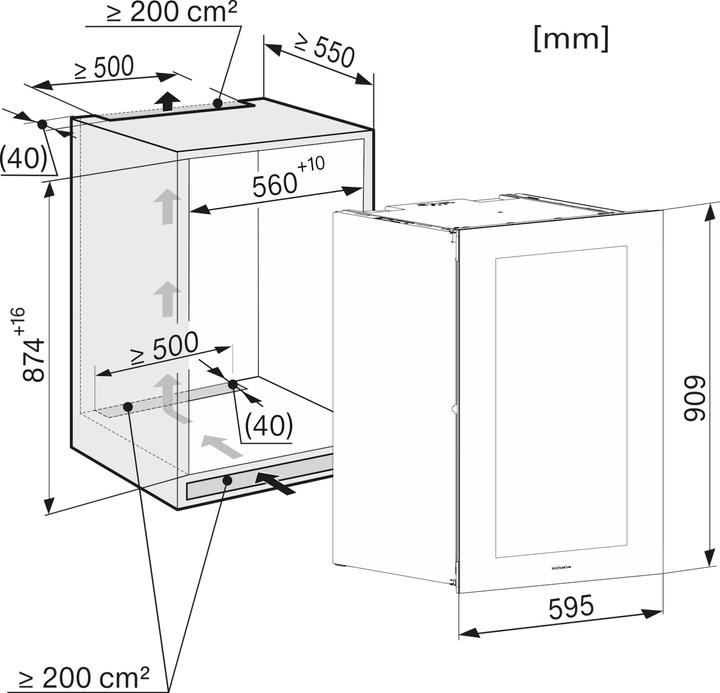 Actual product image Miele KWT 6422 iG-1 sw EB wine cabinetG 89cm 104L/33Flx0.75L integr