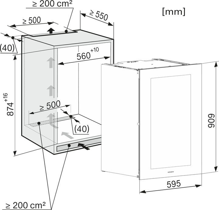 Actual product image Miele KWT 6422 iG-1 sw EB wine cabinetG 89cm 104L/33Flx0.75L integr