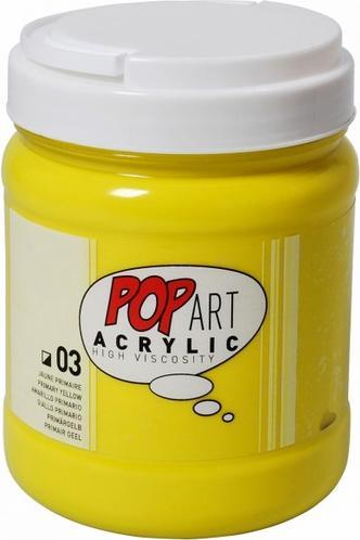 Actual product image Pebeo Pop Art Acrylic For School (Primary yellow, 700 ml)