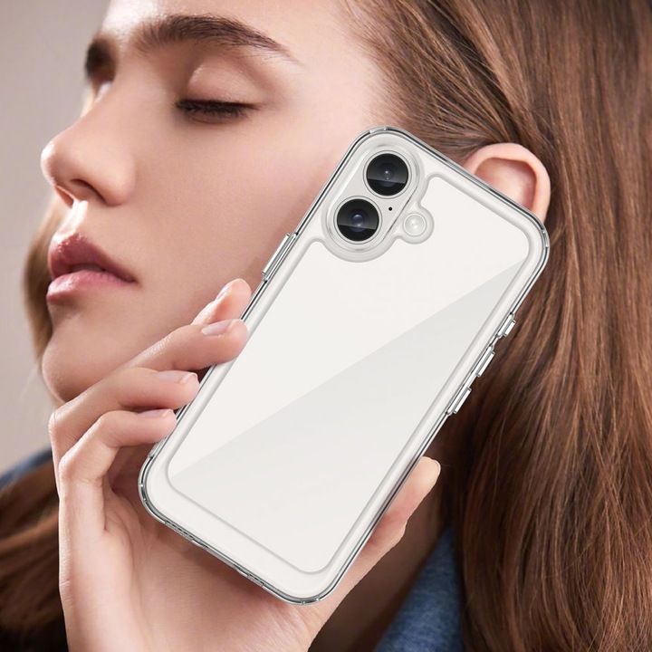 Image du produit Hurtel Outer Space Case avec cadre en gel pour iPhone 16 Plus - Transparent (Apple iPhone 16 Plus)