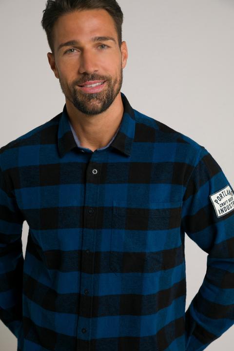 Actual product image JP1880 Long Sleeve Check Print Overshirt (XXL)