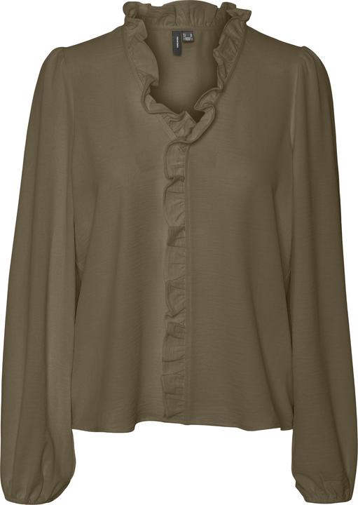 Produktbild Vero Moda Normal geschnitten V-Ausschnitt Elastische Bündchen Voluminöser Armschnitt Top Bluse (XS)