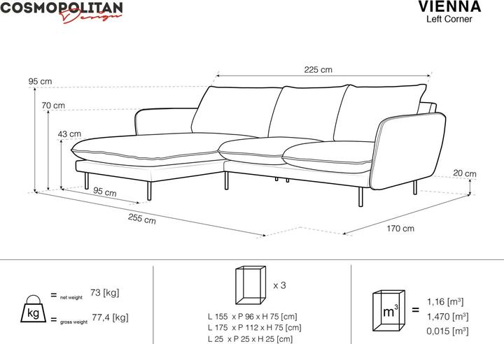 Produktbild Cosmopolitan Design Vienna (Ecksofa)