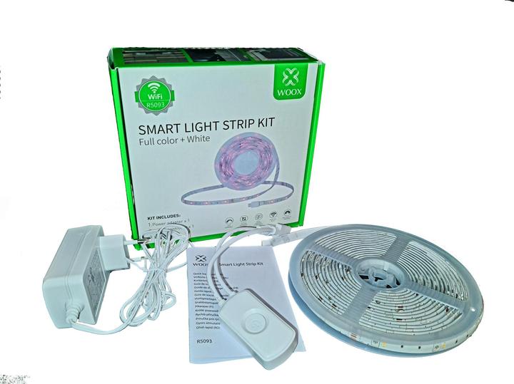 Produktbild Woox Smart LED Strip +Adapter RGB+WW, Alexa, Google Home (Mehrfarbig, 500 cm, Indoor)