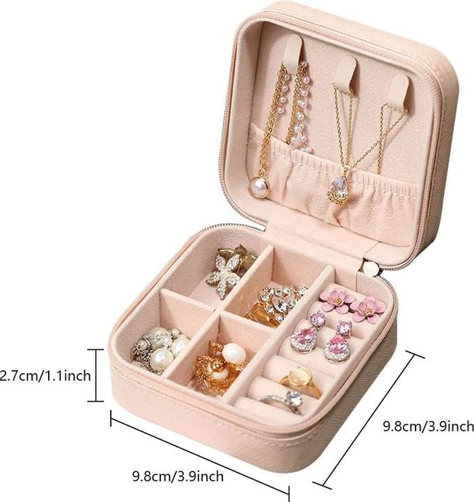 Produktbild Only-Bags.Store Schmuckkästchen, tragbare Mini-Schmuckaufbewahrungsbox für Ringe, Ohrringe